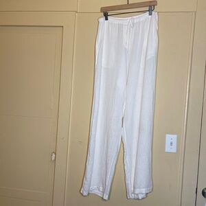 White Linen Women's Pants
